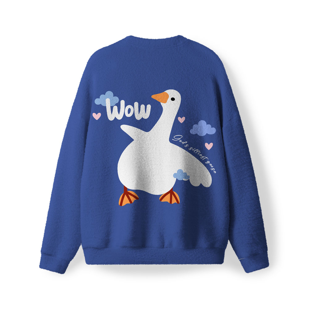 God's Silliest Goose Furry Christian Lightweight Sweater