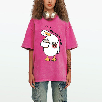 God's Silly Goose Christian Washed T-Shirt