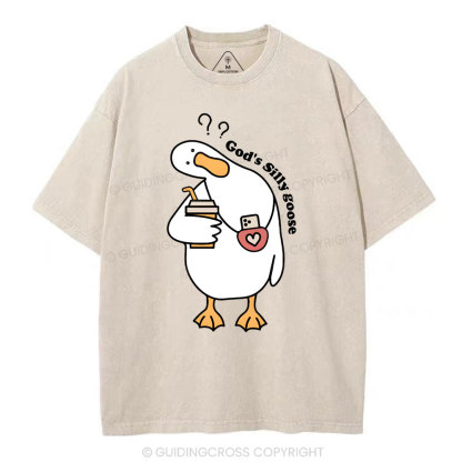 God's Silly Goose Christian Washed T-Shirt