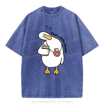 God's Silly Goose Christian Washed T-Shirt