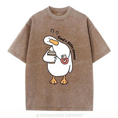 God's Silly Goose Christian Washed T-Shirt