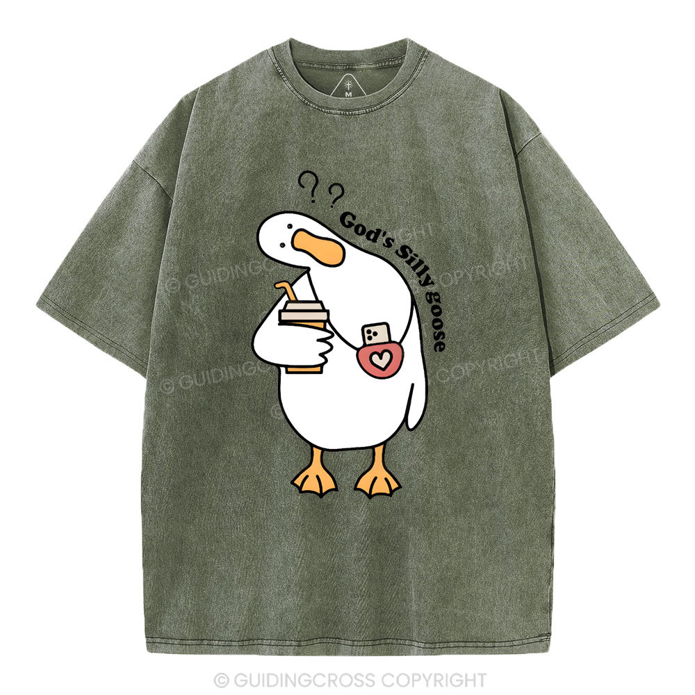 God's Silly Goose Christian Washed T-Shirt