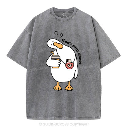 God's Silly Goose Christian Washed T-Shirt