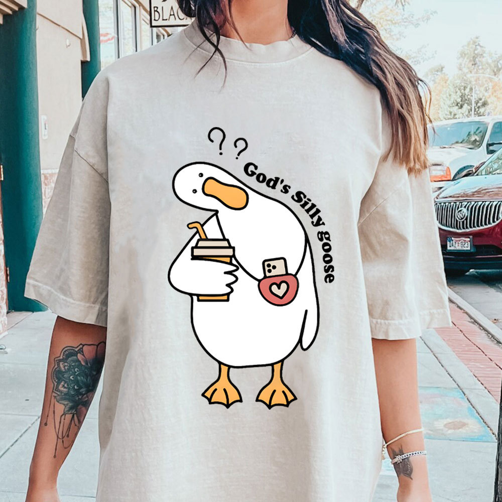 God's Silly Goose Christian Washed T-Shirt