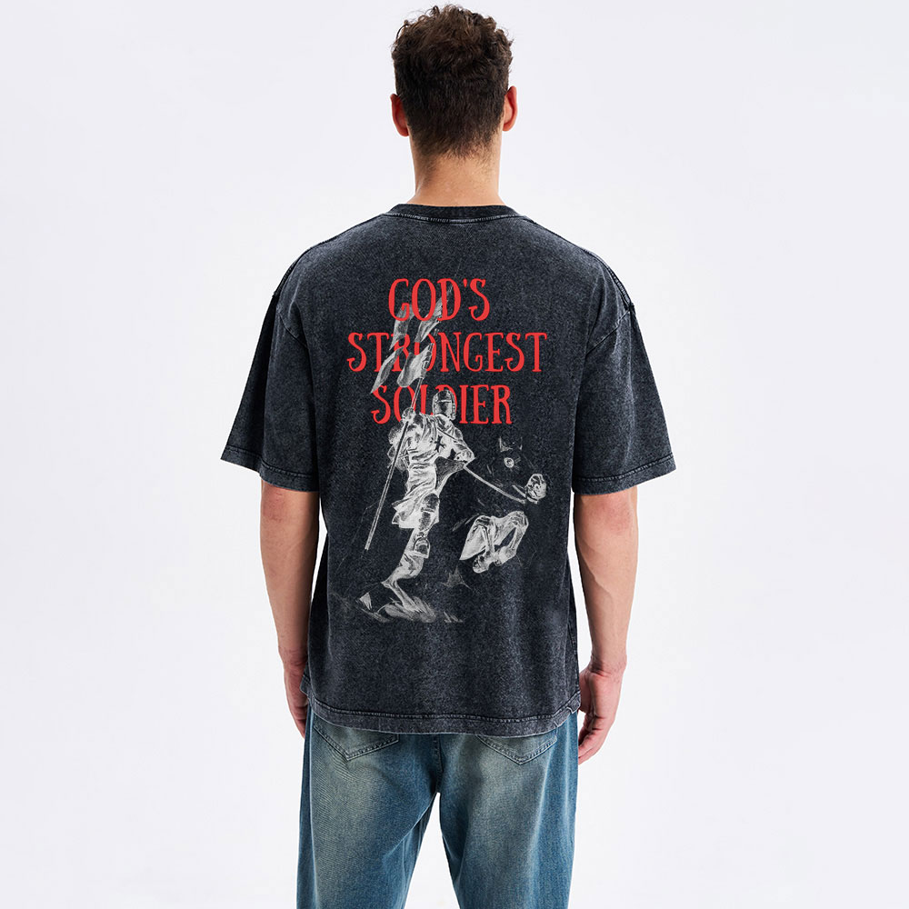 God's Strongest Soldier Washed T-Shirt