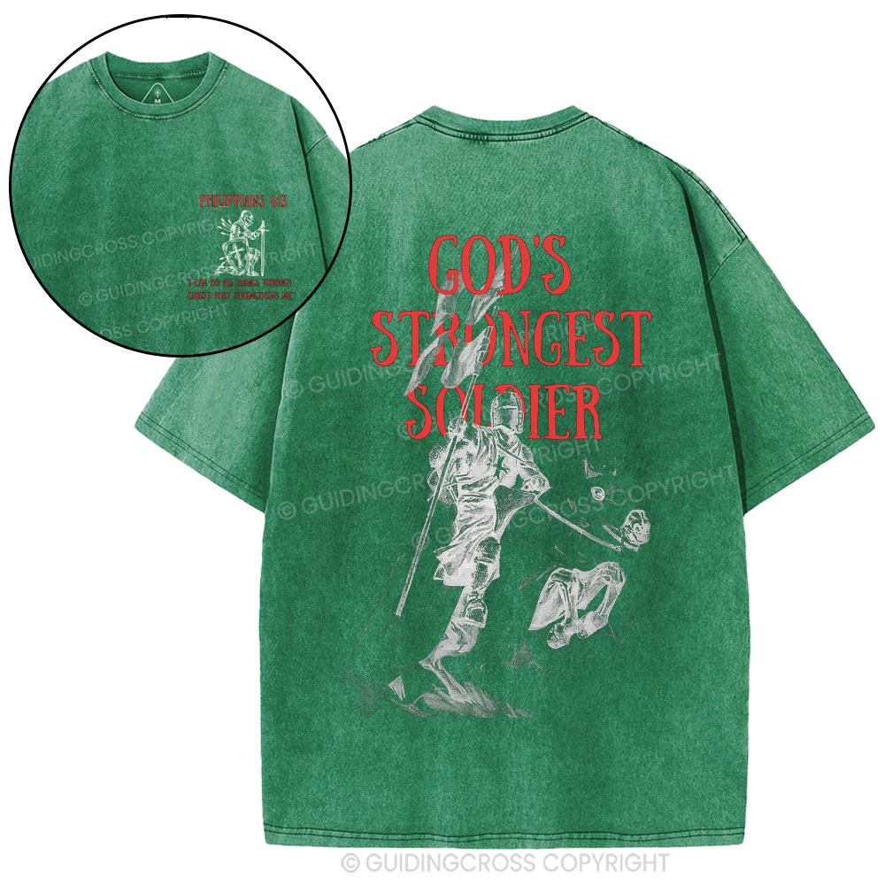 God's Strongest Soldier Washed T-Shirt