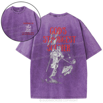 God's Strongest Soldier Washed T-Shirt
