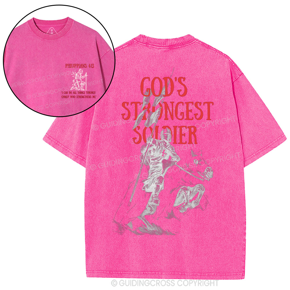 God's Strongest Soldier Washed T-Shirt