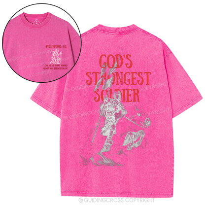 God's Strongest Soldier Washed T-Shirt