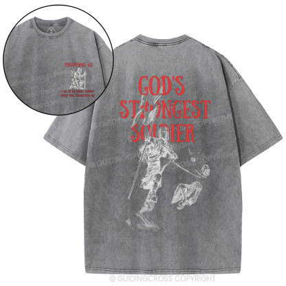 God's Strongest Soldier Washed T-Shirt
