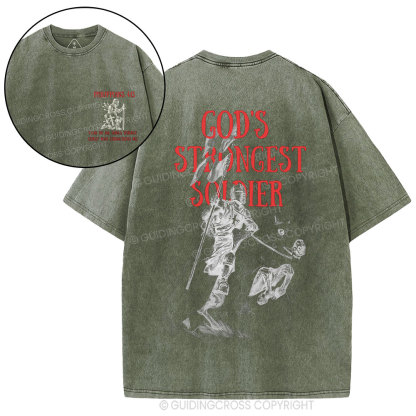 God's Strongest Soldier Washed T-Shirt