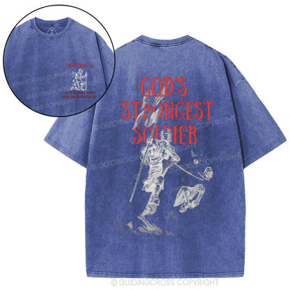 God's Strongest Soldier Washed T-Shirt