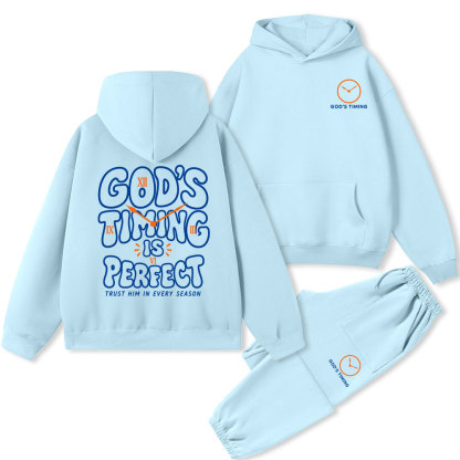 God’s Timing Is Perfect Premium Fleece Hoodie Set
