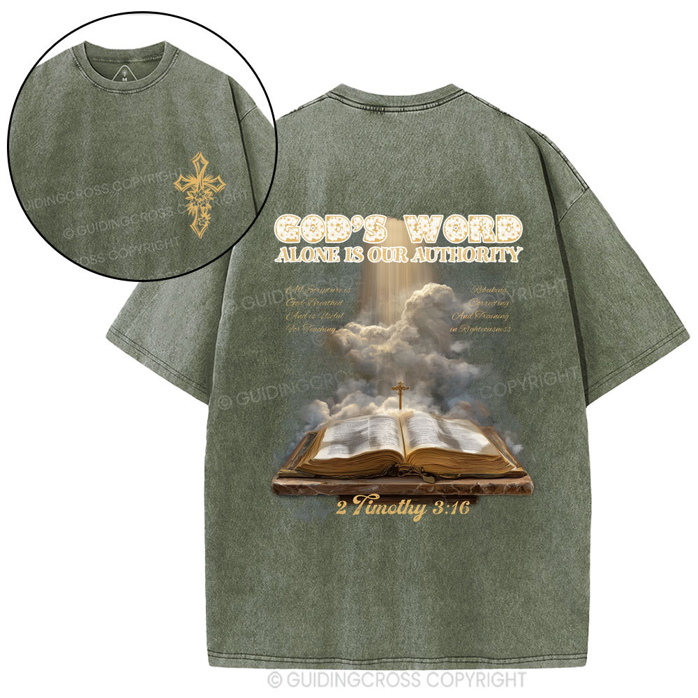 God's Word Christian Washed T-Shirt