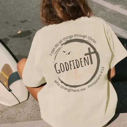 GodFident Christian Washed T-Shirt