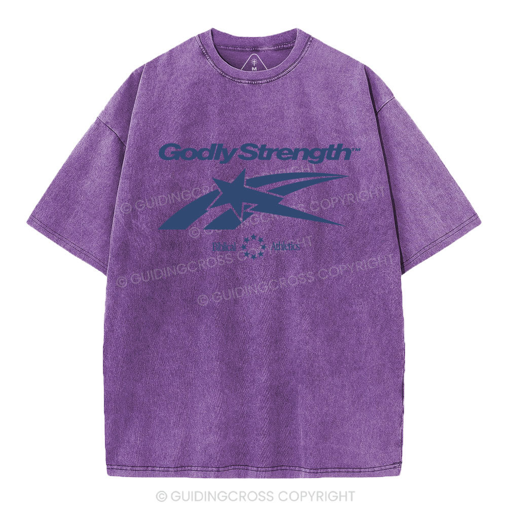 Godly Strength Christian Washed T-Shirt