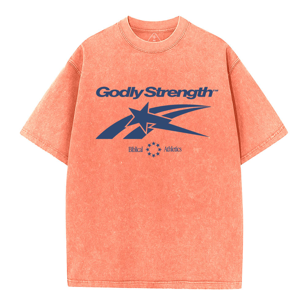 Godly Strength Christian Washed T-Shirt