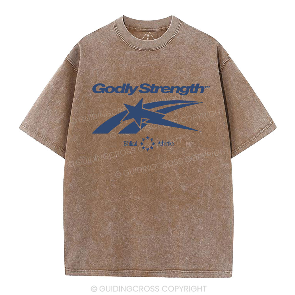 Godly Strength Christian Washed T-Shirt