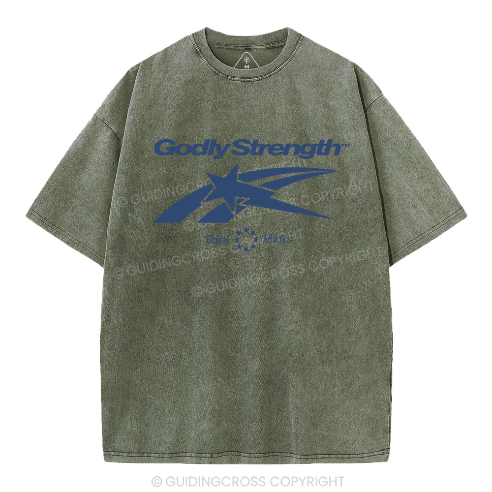 Godly Strength Christian Washed T-Shirt