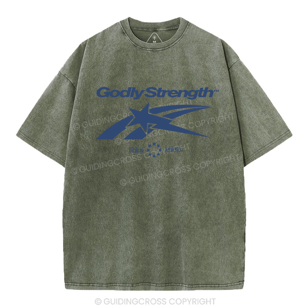 Godly Strength Christian Washed T-Shirt