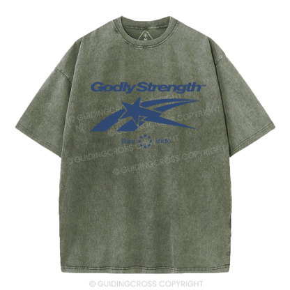 Godly Strength Christian Washed T-Shirt