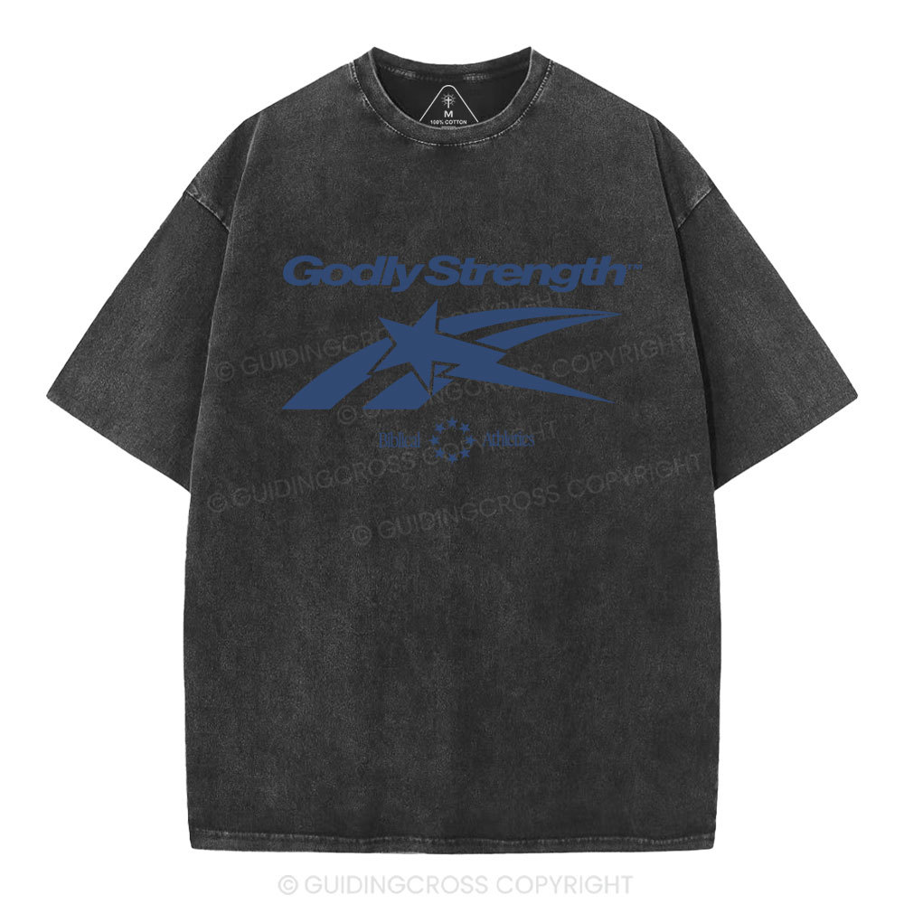 Godly Strength Christian Washed T-Shirt