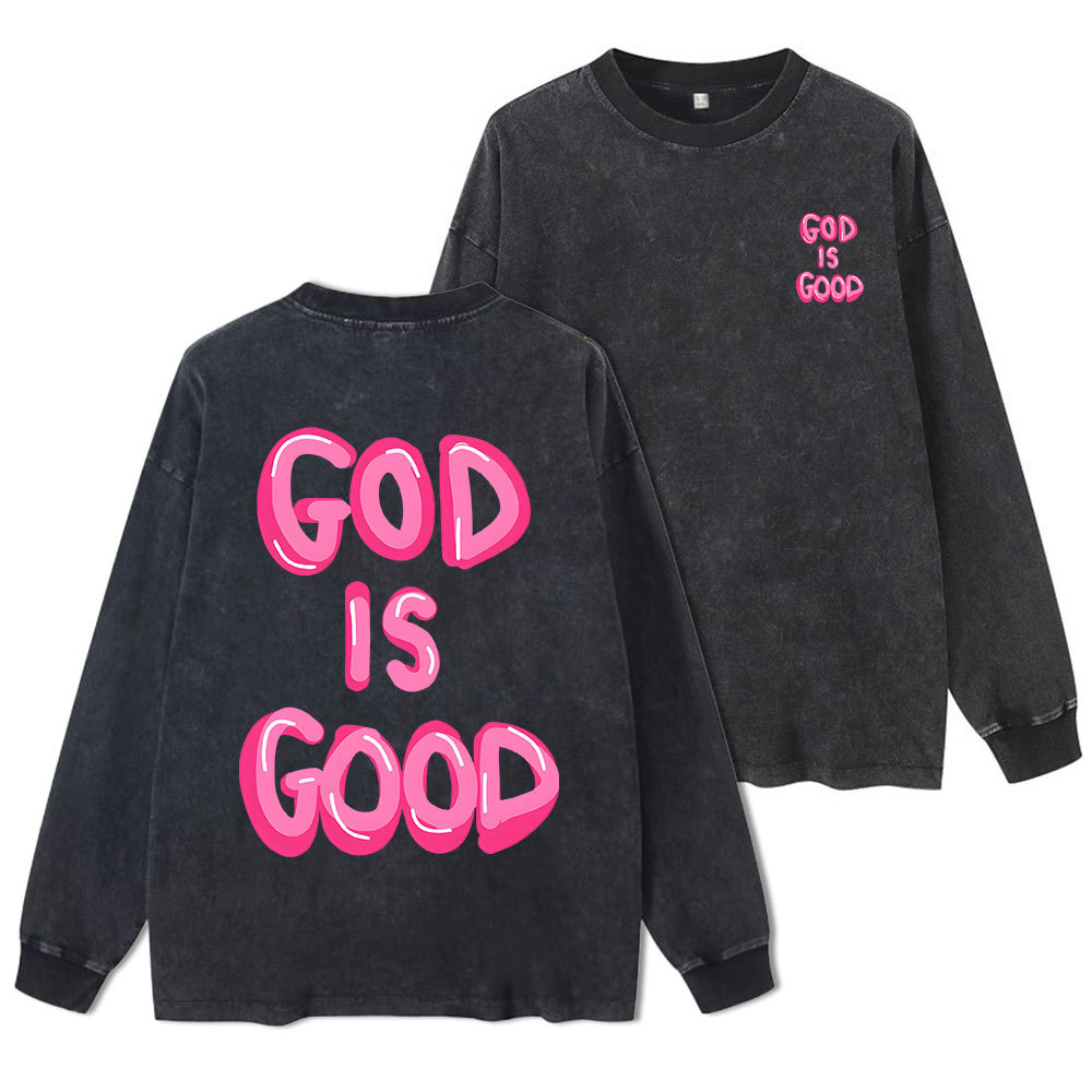 Sample Washed Long Sleeve T-Shirt Sale - GuidingCross