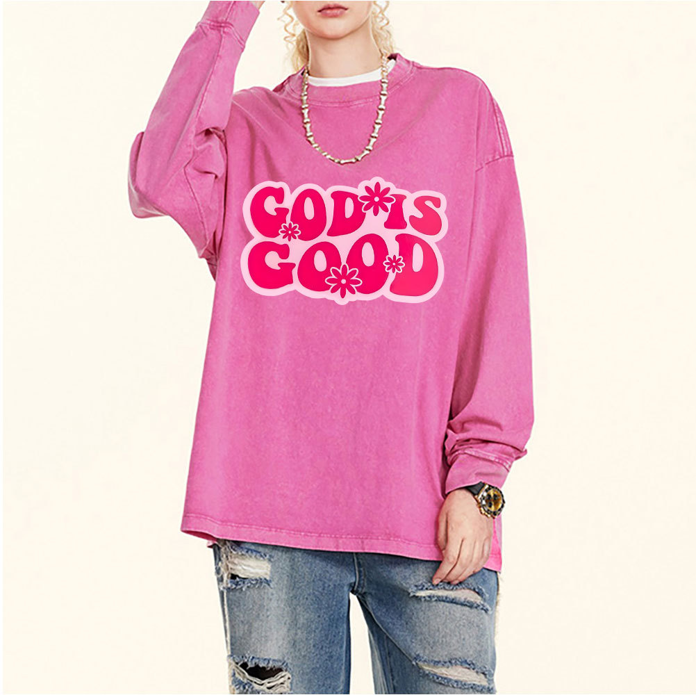 Good Is God Washed Long Sleeve T-Shirt