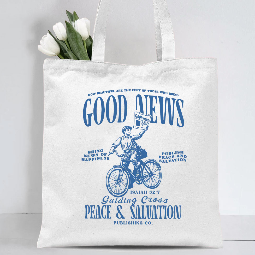 Good News Christian Canvas Tote Bag