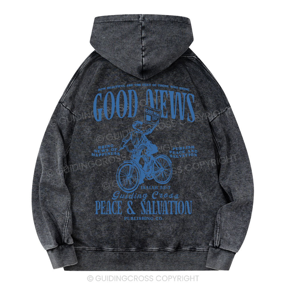 Good News Christian Washed Hoodie