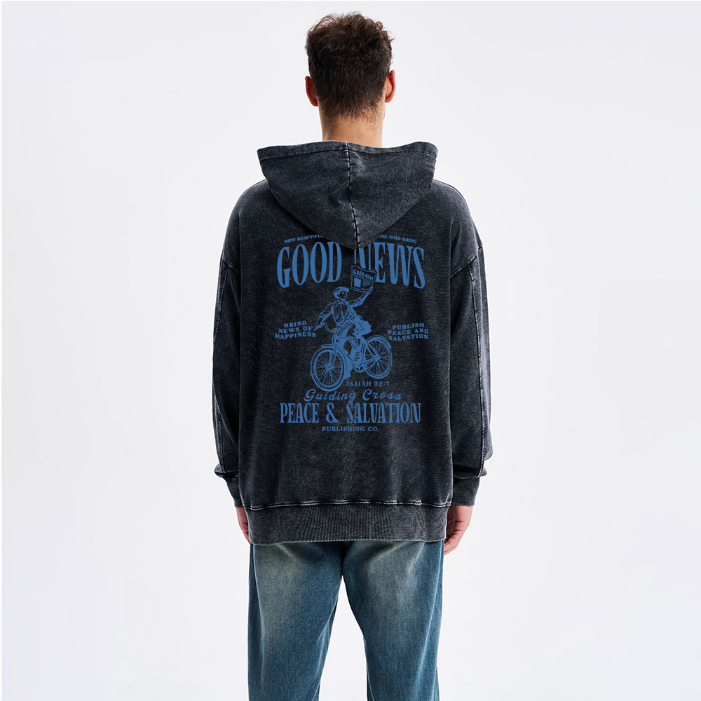 Good News Christian Washed Hoodie