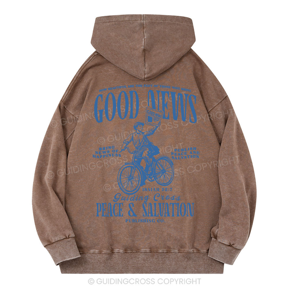 Good News Christian Washed Hoodie