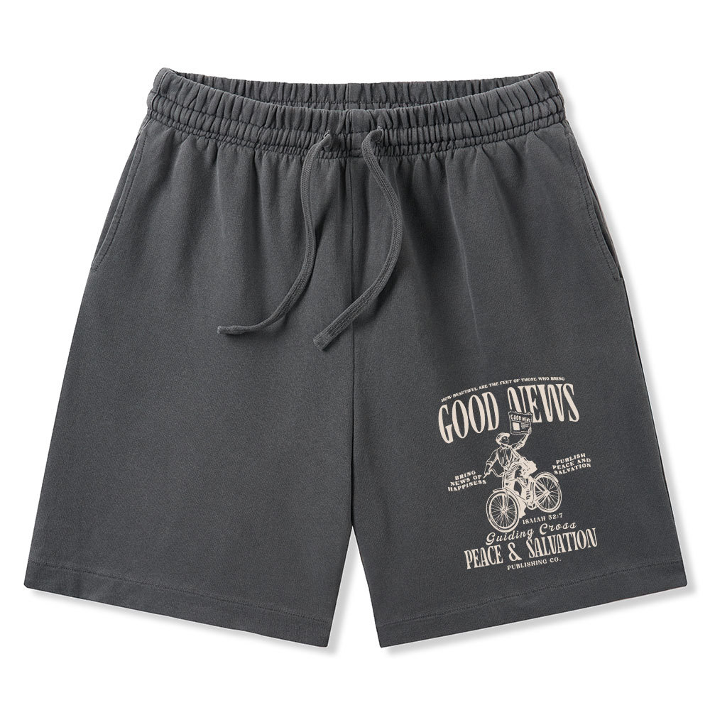 Good News Christian Washed Shorts