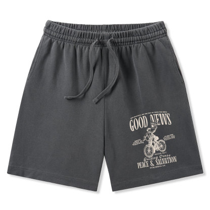 Good News Christian Washed Shorts