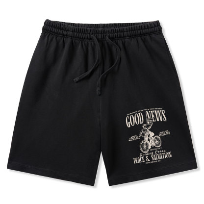 Good News Christian Washed Shorts