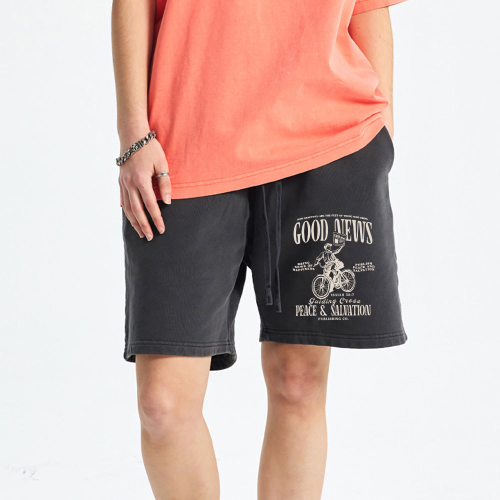Good News Christian Washed Shorts