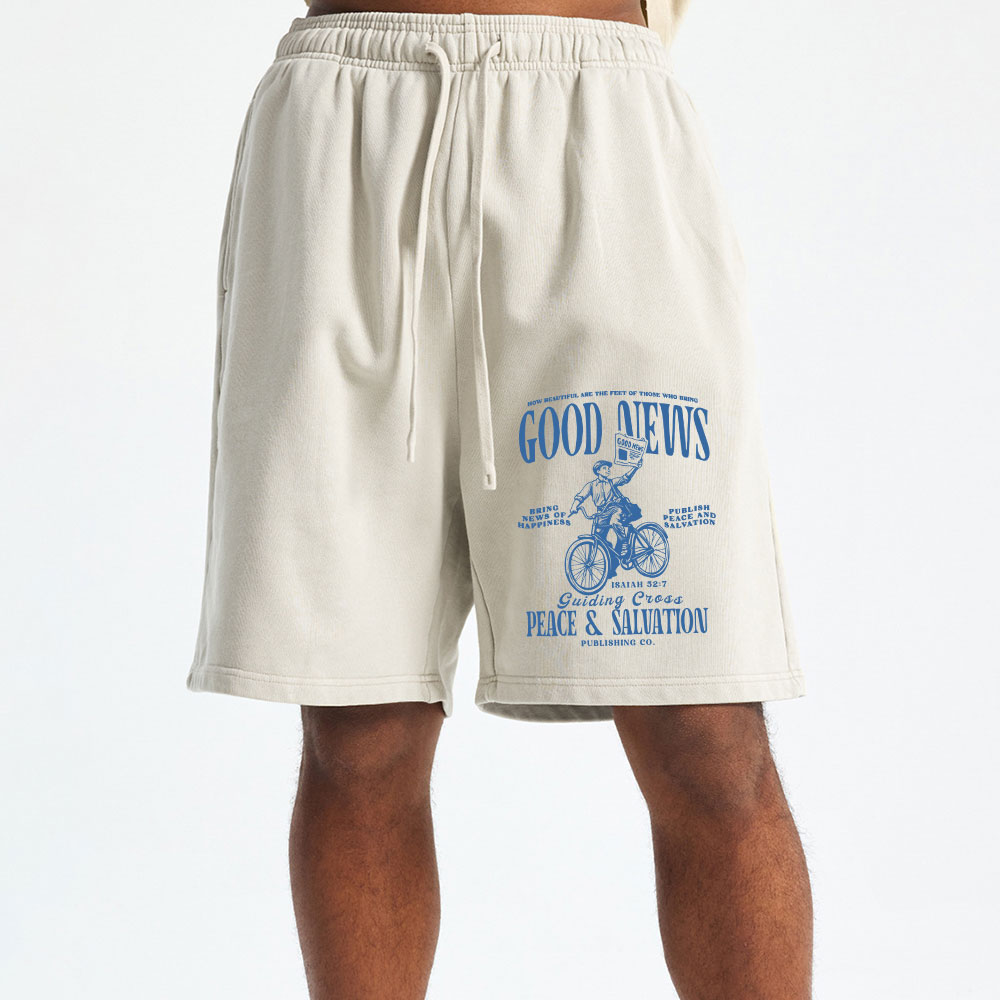 Good News Christian Washed Shorts