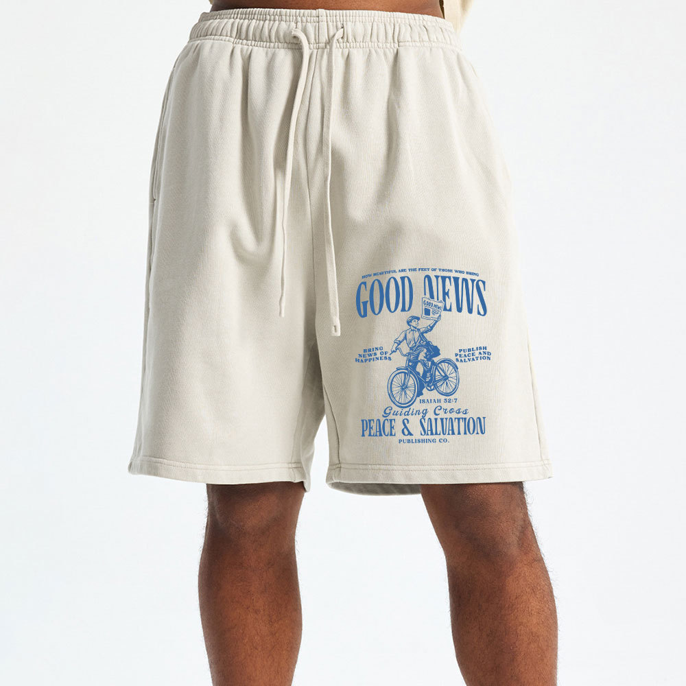 Good News Christian Washed Shorts