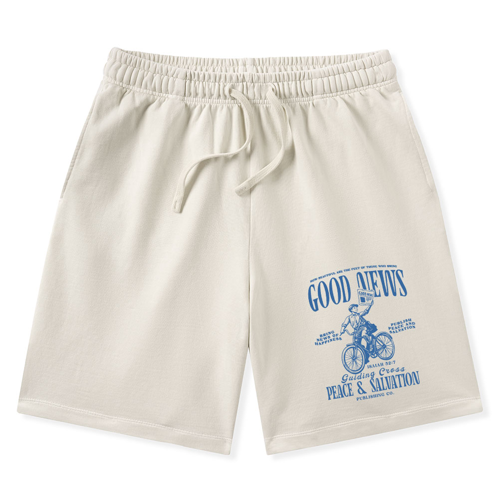 Good News Christian Washed Shorts