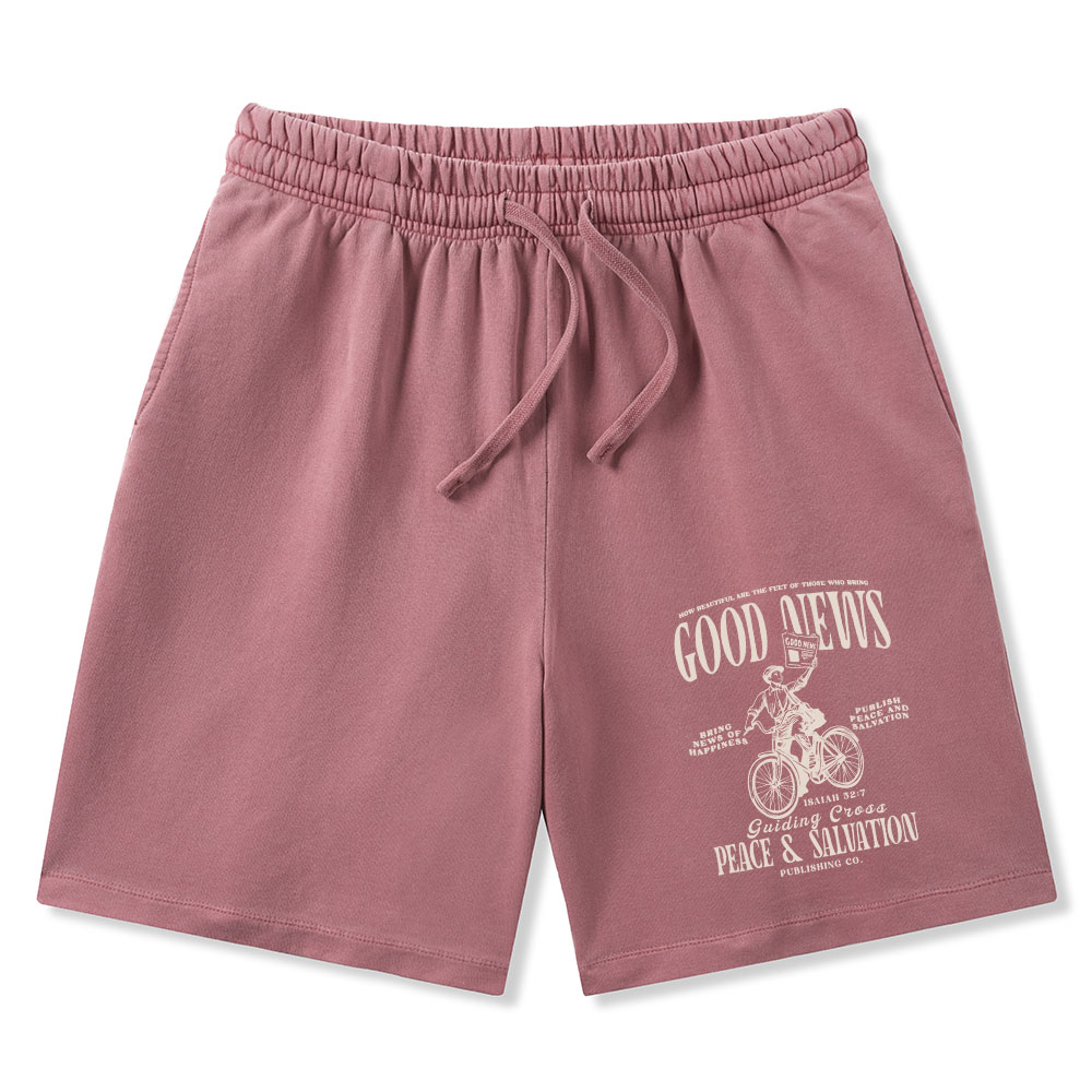 Good News Christian Washed Shorts