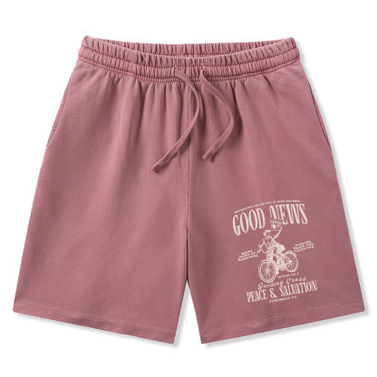 Good News Christian Washed Shorts