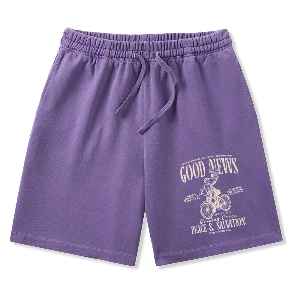 Good News Christian Washed Shorts