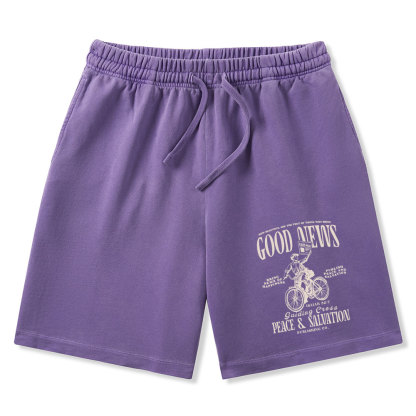 Good News Christian Washed Shorts