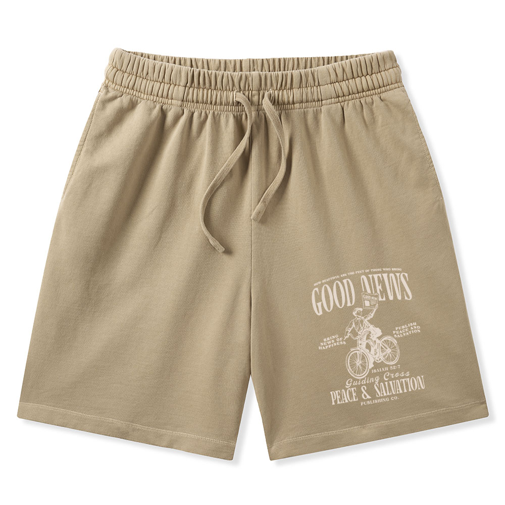 Good News Christian Washed Shorts