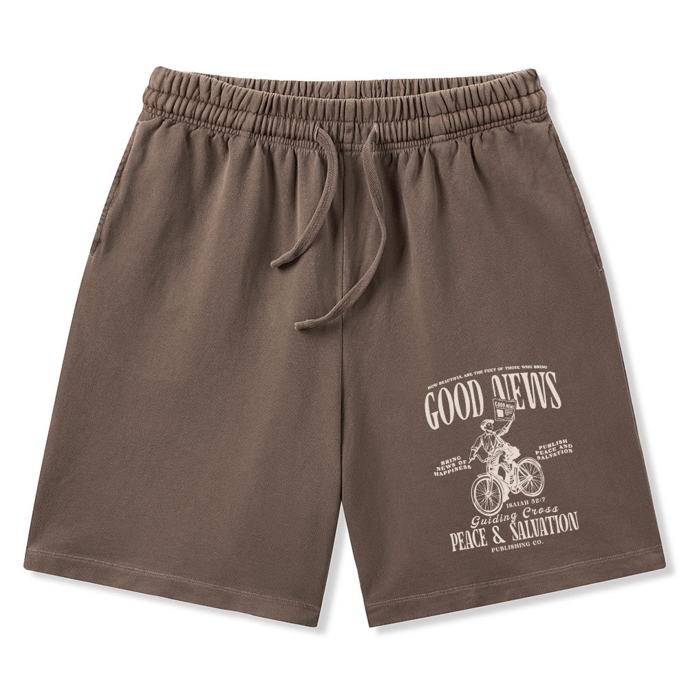 Good News Christian Washed Shorts