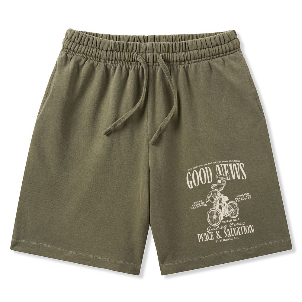 Good News Christian Washed Shorts