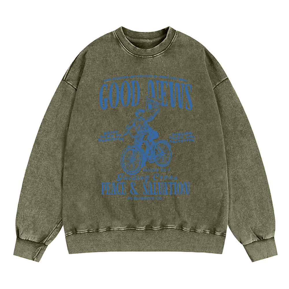Good News Christian Washed Sweatshirt