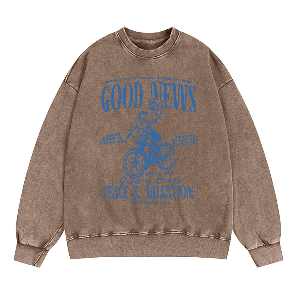 Good News Christian Washed Sweatshirt