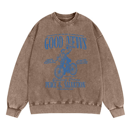 Good News Christian Washed Sweatshirt