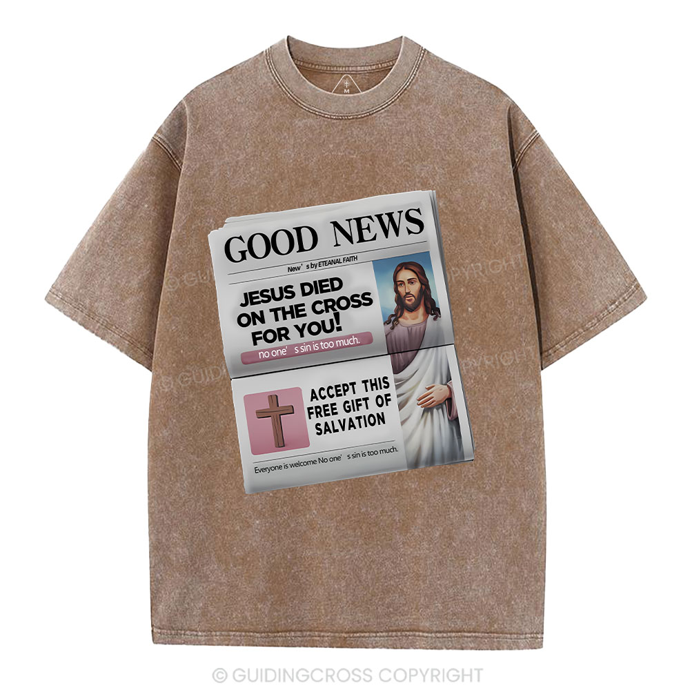 Good News  Christian Washed T-Shirt